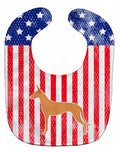 USA Patriotic Pharaoh Hound Baby Bib Easy-Clean Baby Bib Baby Feeding Accessory Baby Mealtime Essential, 10 x 13, Multicolor