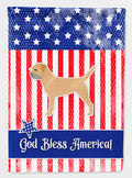 USA Patriotic Border Terrier House Flag 28x40 Porch Sleeve Pole Decorative Outside Yard Banner Artwork Wall Hanging, Polyester
