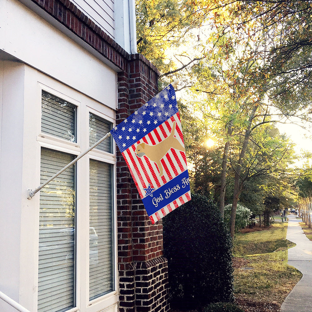 USA Patriotic Border Terrier House Flag 28x40 Porch Sleeve Pole Decorative Outside Yard Banner Artwork Wall Hanging, Polyester
