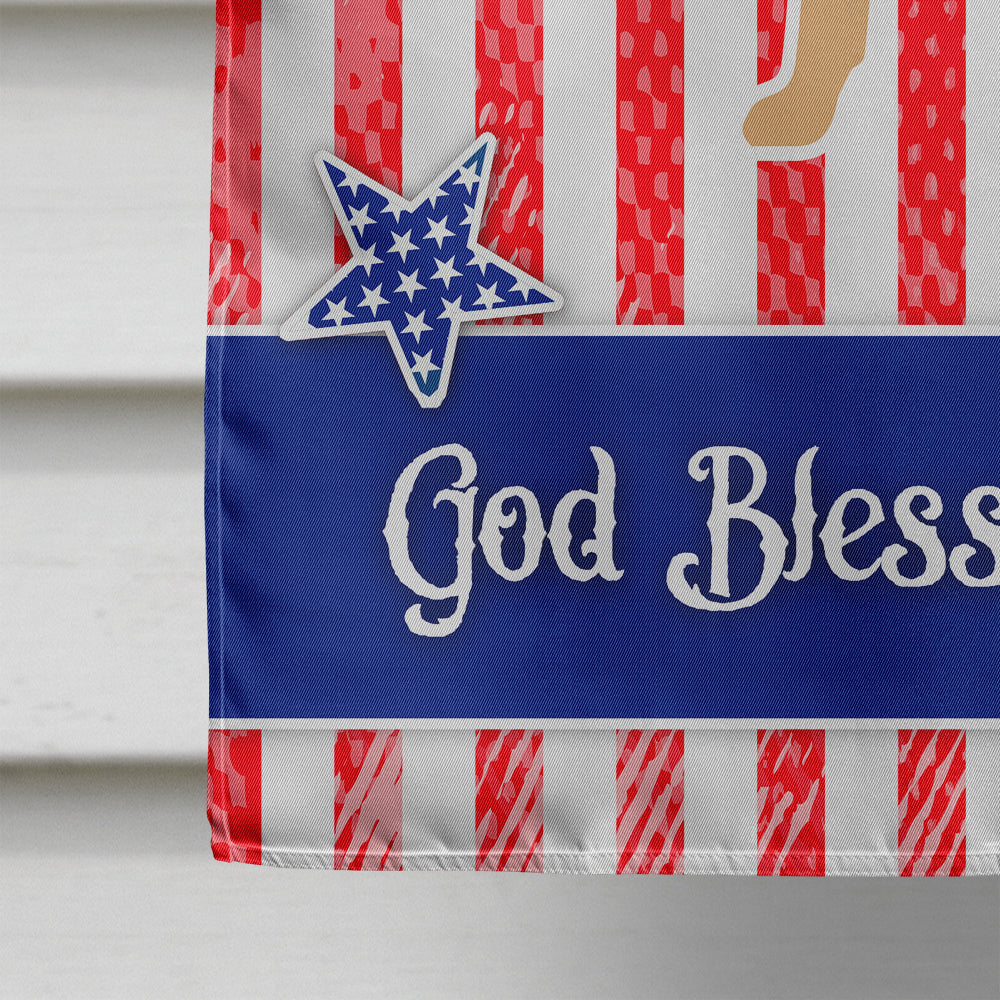 USA Patriotic Border Terrier House Flag 28x40 Porch Sleeve Pole Decorative Outside Yard Banner Artwork Wall Hanging, Polyester