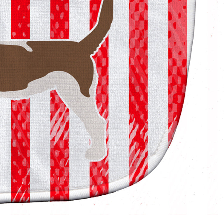 USA Patriotic Grand Basset Griffon Vendeen Baby Bib Easy-Clean Baby Bib Baby Feeding Accessory Baby Mealtime Essential, 10 x 13, Multicolor