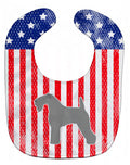 USA Patriotic Kerry Blue Terrier Baby Bib Easy-Clean Baby Bib Baby Feeding Accessory Baby Mealtime Essential, 10 x 13, Multicolor