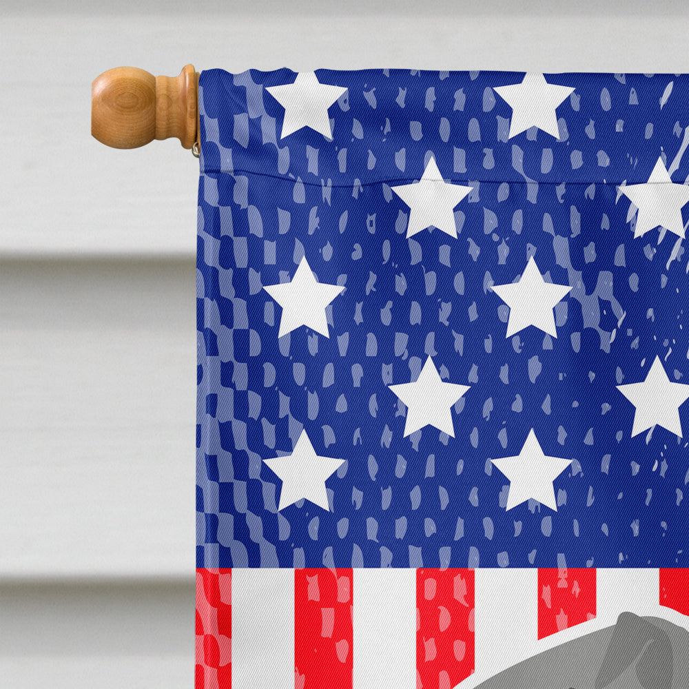 USA Patriotic Kerry Blue Terrier House Flag 28x40 Porch Sleeve Pole Decorative Outside Yard Banner Artwork Wall Hanging, Polyester