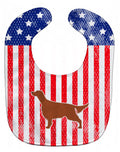 USA Patriotic Irish Setter Baby Bib Easy-Clean Baby Bib Baby Feeding Accessory Baby Mealtime Essential, 10 x 13, Multicolor
