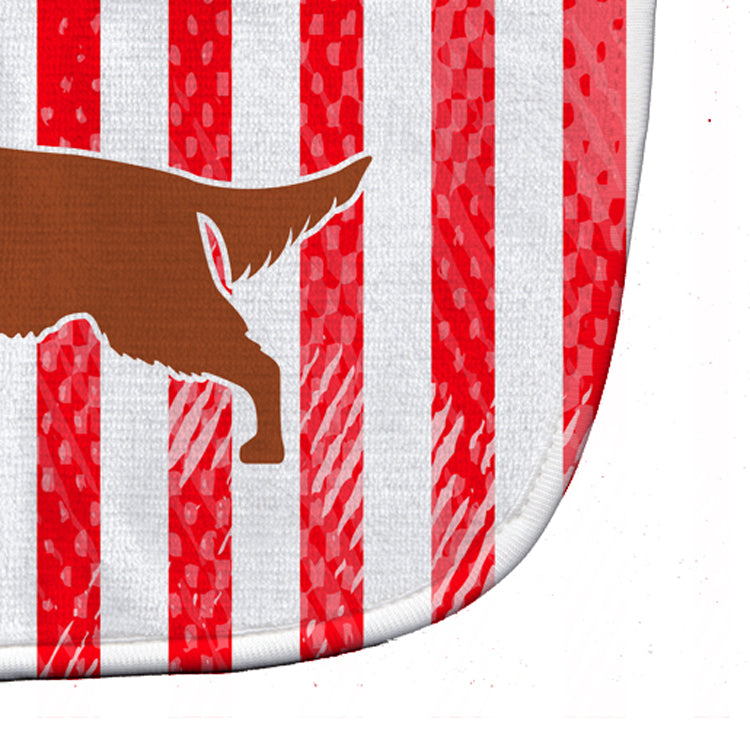 USA Patriotic Irish Setter Baby Bib Easy-Clean Baby Bib Baby Feeding Accessory Baby Mealtime Essential, 10 x 13, Multicolor