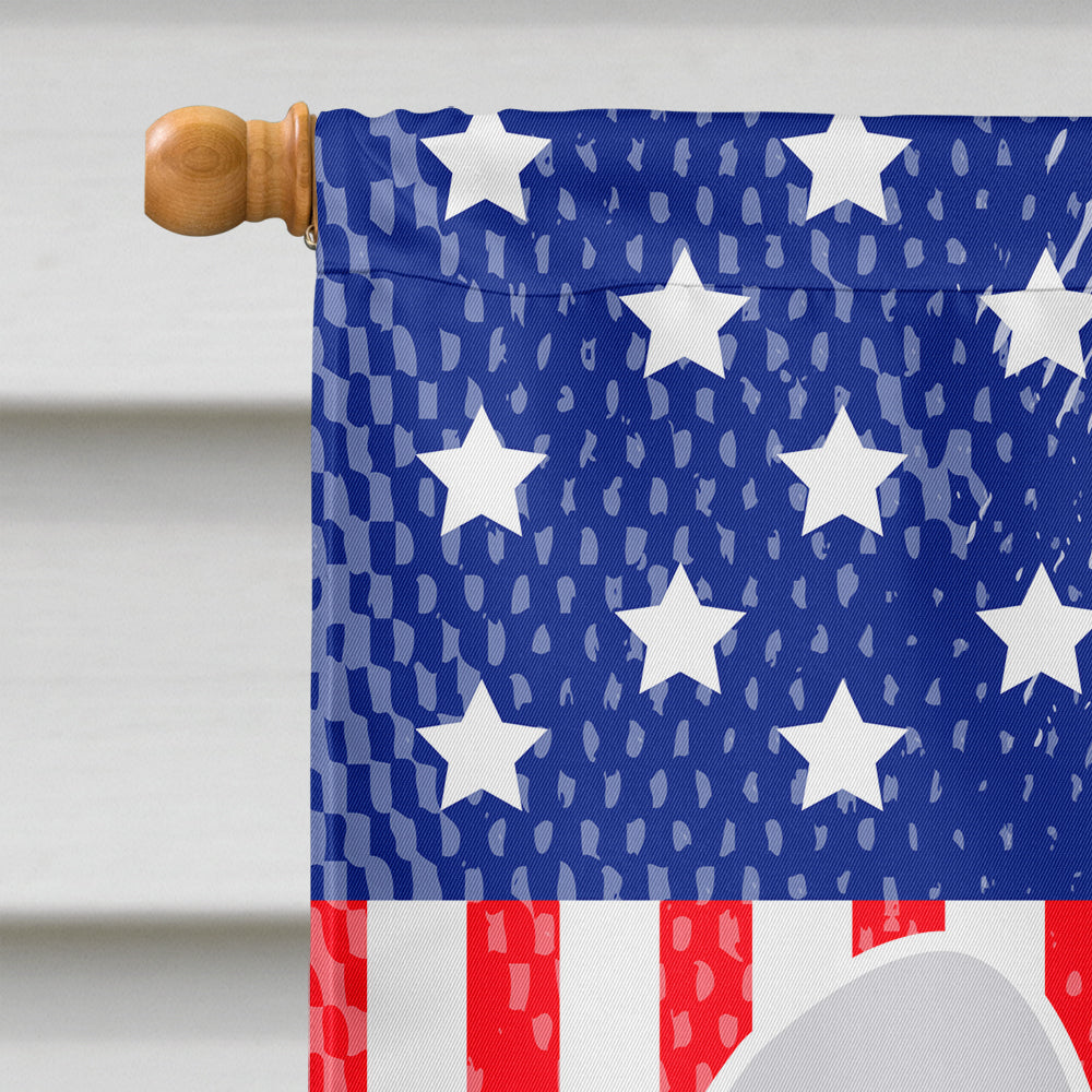 USA Patriotic Bedlington Terrier House Flag 28x40 Porch Sleeve Pole Decorative Outside Yard Banner Artwork Wall Hanging, Polyester