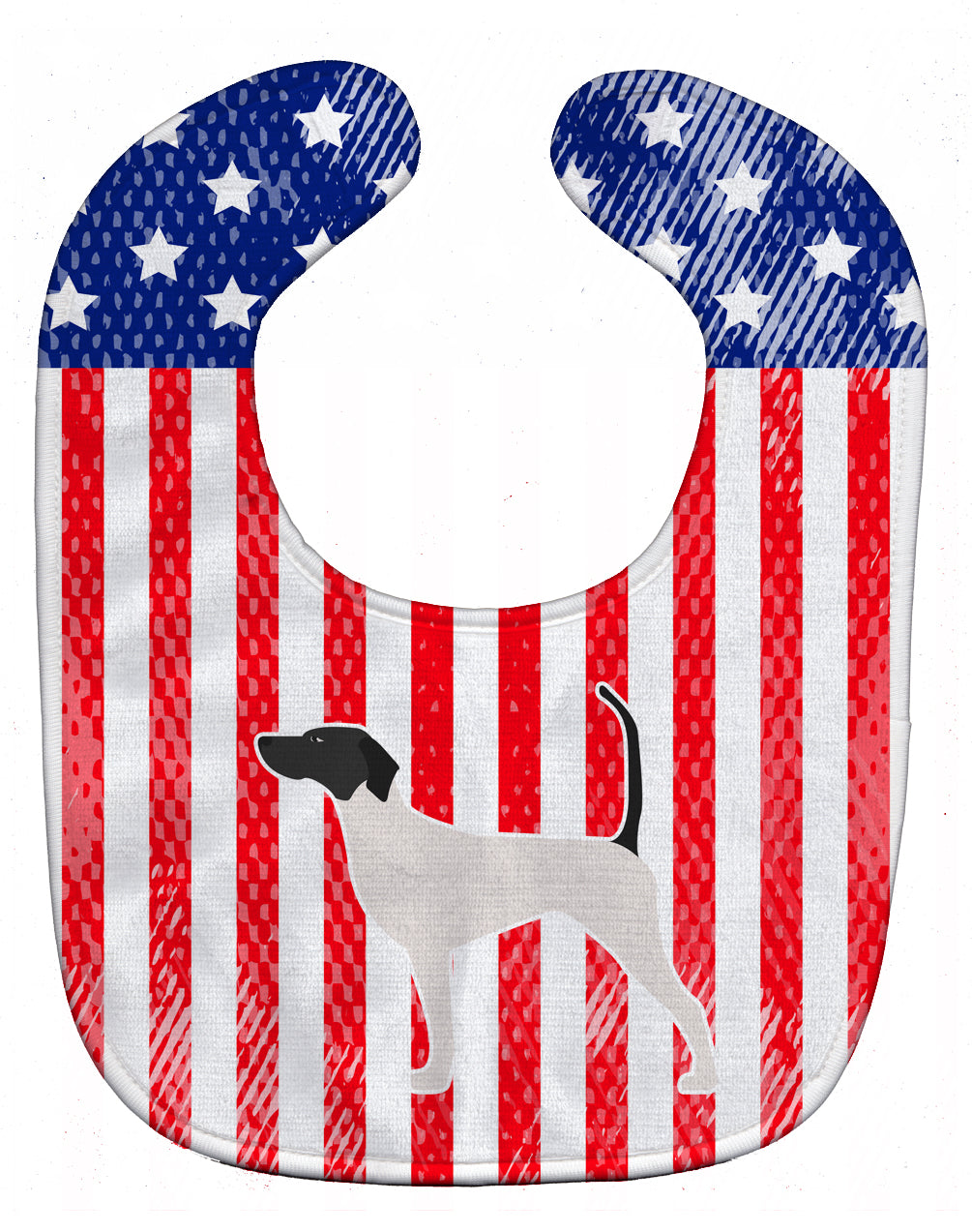 USA Patriotic English Pointer Baby Bib Easy-Clean Baby Bib Baby Feeding Accessory Baby Mealtime Essential, 10 x 13, Multicolor