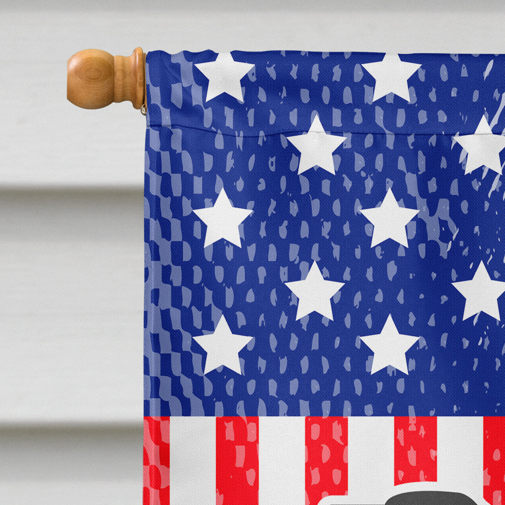 USA Patriotic English Pointer House Flag 28x40 Porch Sleeve Pole Decorative Outside Yard Banner Artwork Wall Hanging, Polyester