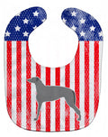 USA Patriotic Scottish Deerhound Baby Bib Easy-Clean Baby Bib Baby Feeding Accessory Baby Mealtime Essential, 10 x 13, Multicolor