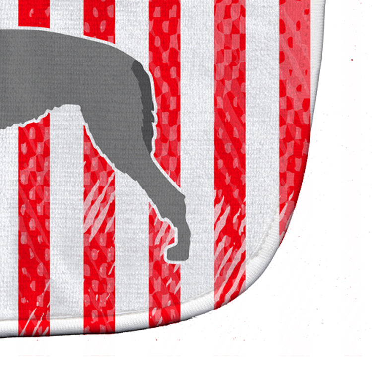 USA Patriotic Scottish Deerhound Baby Bib Easy-Clean Baby Bib Baby Feeding Accessory Baby Mealtime Essential, 10 x 13, Multicolor