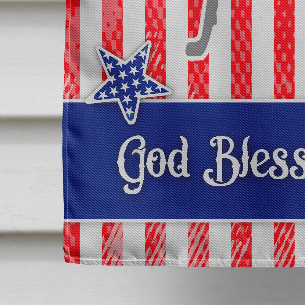 USA Patriotic Scottish Deerhound House Flag 28x40 Porch Sleeve Pole Decorative Outside Yard Banner Artwork Wall Hanging, Polyester