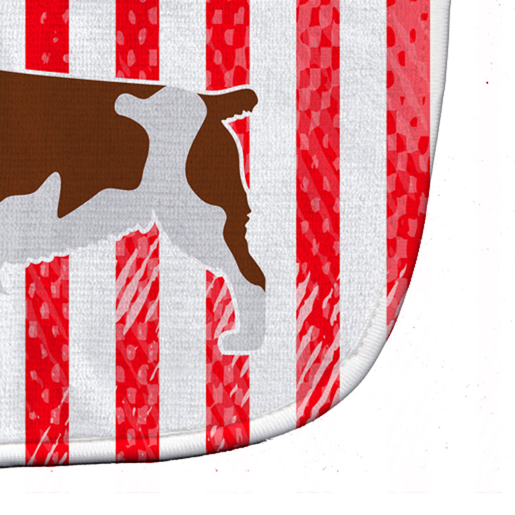 USA Patriotic Welsh Springer Spaniel Baby Bib Easy-Clean Baby Bib Baby Feeding Accessory Baby Mealtime Essential, 10 x 13, Multicolor