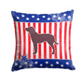 USA Patriotic American Water Spaniel Decorative Throw Pillow 14x14 Indoor Outdoor Accent Cushion, Fabric Cover with Insert for Sofa, Bed, Porch & Living Room