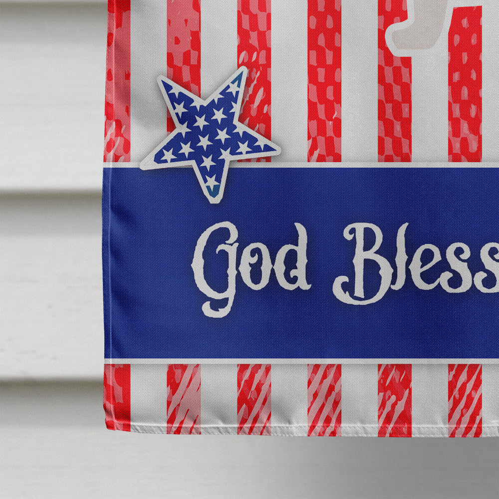 USA Patriotic Basset Hound House Flag 28x40 Porch Sleeve Pole Decorative Outside Yard Banner Artwork Wall Hanging, Polyester