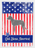 USA Patriotic Irish Wolfhound House Flag 28x40 Porch Sleeve Pole Decorative Outside Yard Banner Artwork Wall Hanging, Polyester