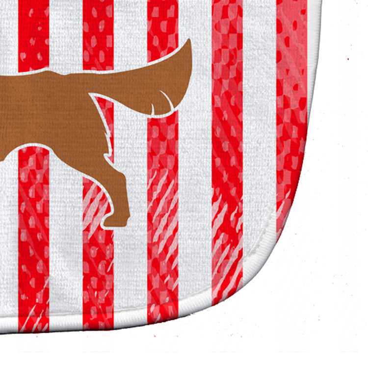 USA Patriotic Golden Retriever Baby Bib Easy-Clean Baby Bib Baby Feeding Accessory Baby Mealtime Essential, 10 x 13, Multicolor