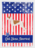 USA Patriotic Greyhound House Flag 28x40 Porch Sleeve Pole Decorative Outside Yard Banner Artwork Wall Hanging, Polyester