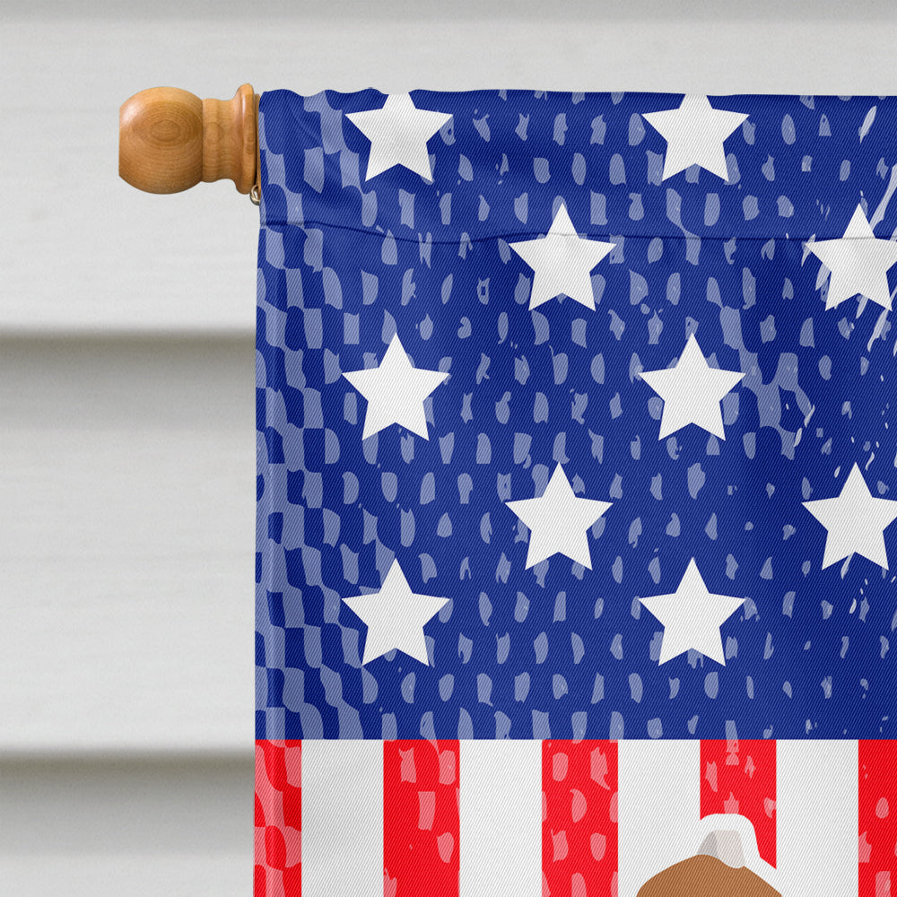 USA Patriotic Greyhound House Flag 28x40 Porch Sleeve Pole Decorative Outside Yard Banner Artwork Wall Hanging, Polyester