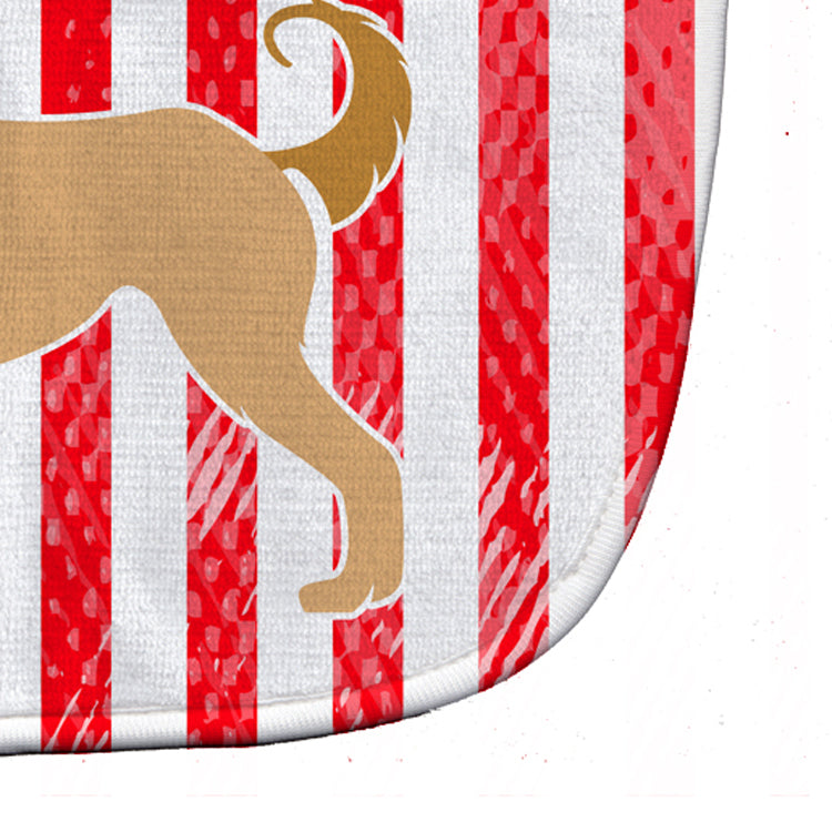 USA Patriotic Afghan Hound Baby Bib Easy-Clean Baby Bib Baby Feeding Accessory Baby Mealtime Essential, 10 x 13, Multicolor