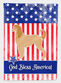 USA Patriotic Afghan Hound House Flag 28x40 Porch Sleeve Pole Decorative Outside Yard Banner Artwork Wall Hanging, Polyester