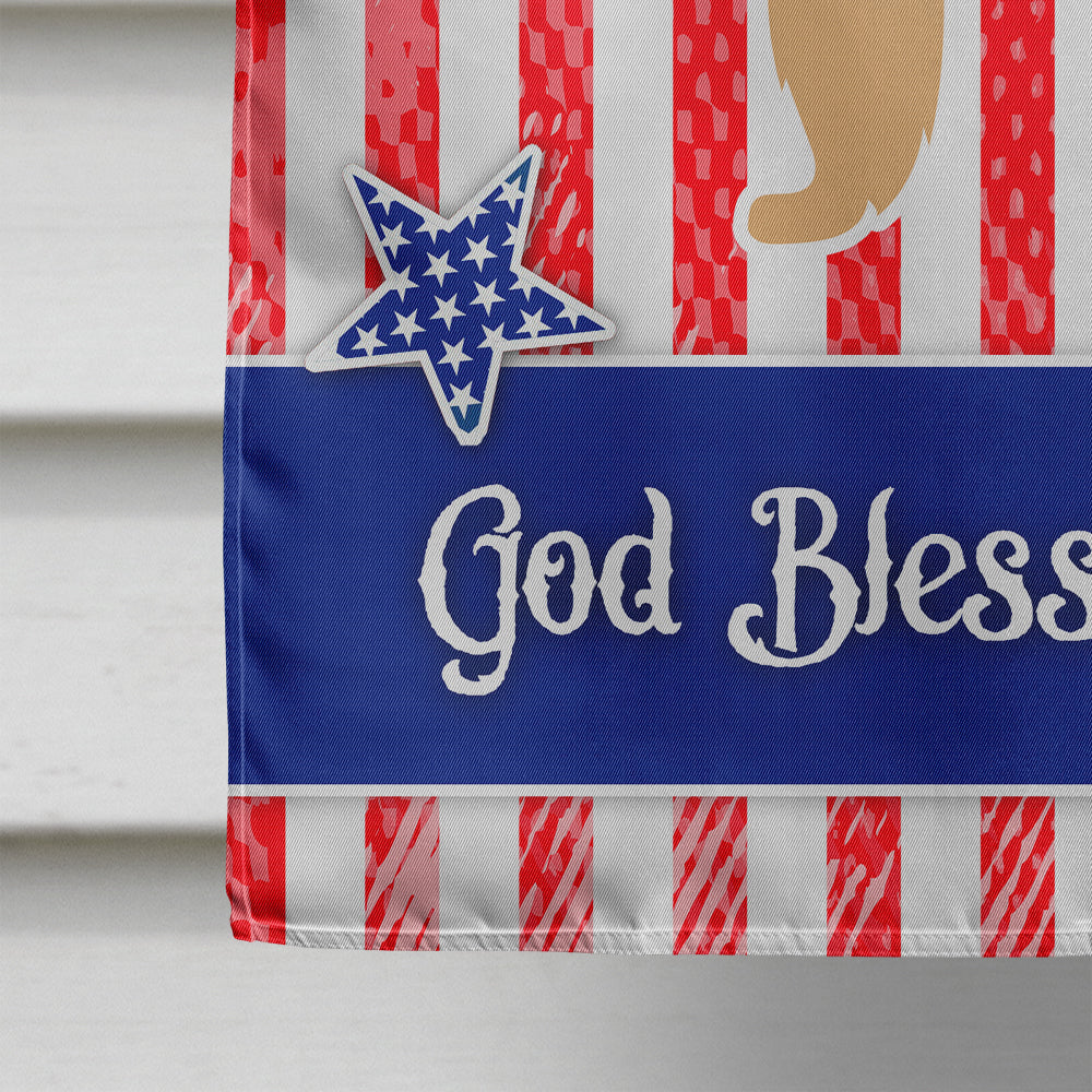 USA Patriotic Afghan Hound House Flag 28x40 Porch Sleeve Pole Decorative Outside Yard Banner Artwork Wall Hanging, Polyester