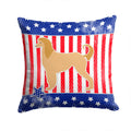 USA Patriotic Afghan Hound Decorative Throw Pillow 14x14 Indoor Outdoor Accent Cushion, Fabric Cover with Insert for Sofa, Bed, Porch & Living Room