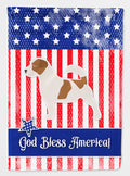 USA Patriotic Jack Russell Terrier House Flag 28x40 Porch Sleeve Pole Decorative Outside Yard Banner Artwork Wall Hanging, Polyester