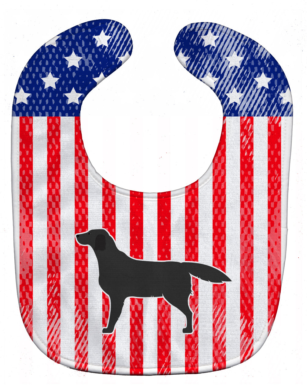 USA Patriotic Black Labrador Retriever Baby Bib Easy-Clean Baby Bib Baby Feeding Accessory Baby Mealtime Essential, 10 x 13, Multicolor