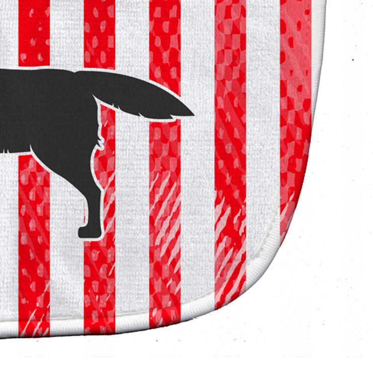 USA Patriotic Black Labrador Retriever Baby Bib Easy-Clean Baby Bib Baby Feeding Accessory Baby Mealtime Essential, 10 x 13, Multicolor