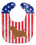 USA Patriotic Norfolk Terrier Baby Bib Easy-Clean Baby Bib Baby Feeding Accessory Baby Mealtime Essential, 10 x 13, Multicolor