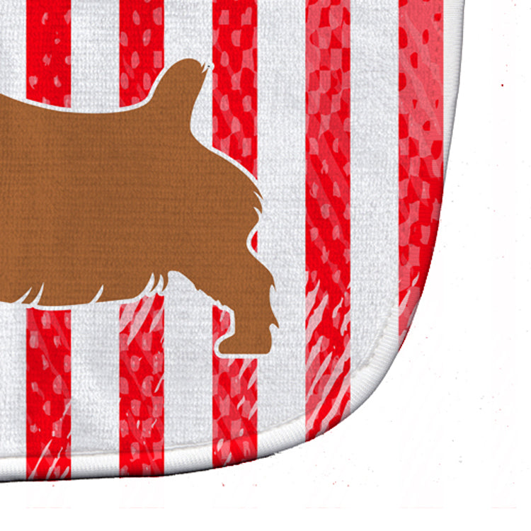 USA Patriotic Norfolk Terrier Baby Bib Easy-Clean Baby Bib Baby Feeding Accessory Baby Mealtime Essential, 10 x 13, Multicolor