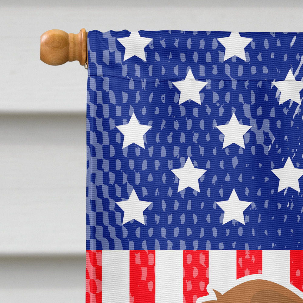 USA Patriotic Norfolk Terrier House Flag 28x40 Porch Sleeve Pole Decorative Outside Yard Banner Artwork Wall Hanging, Polyester