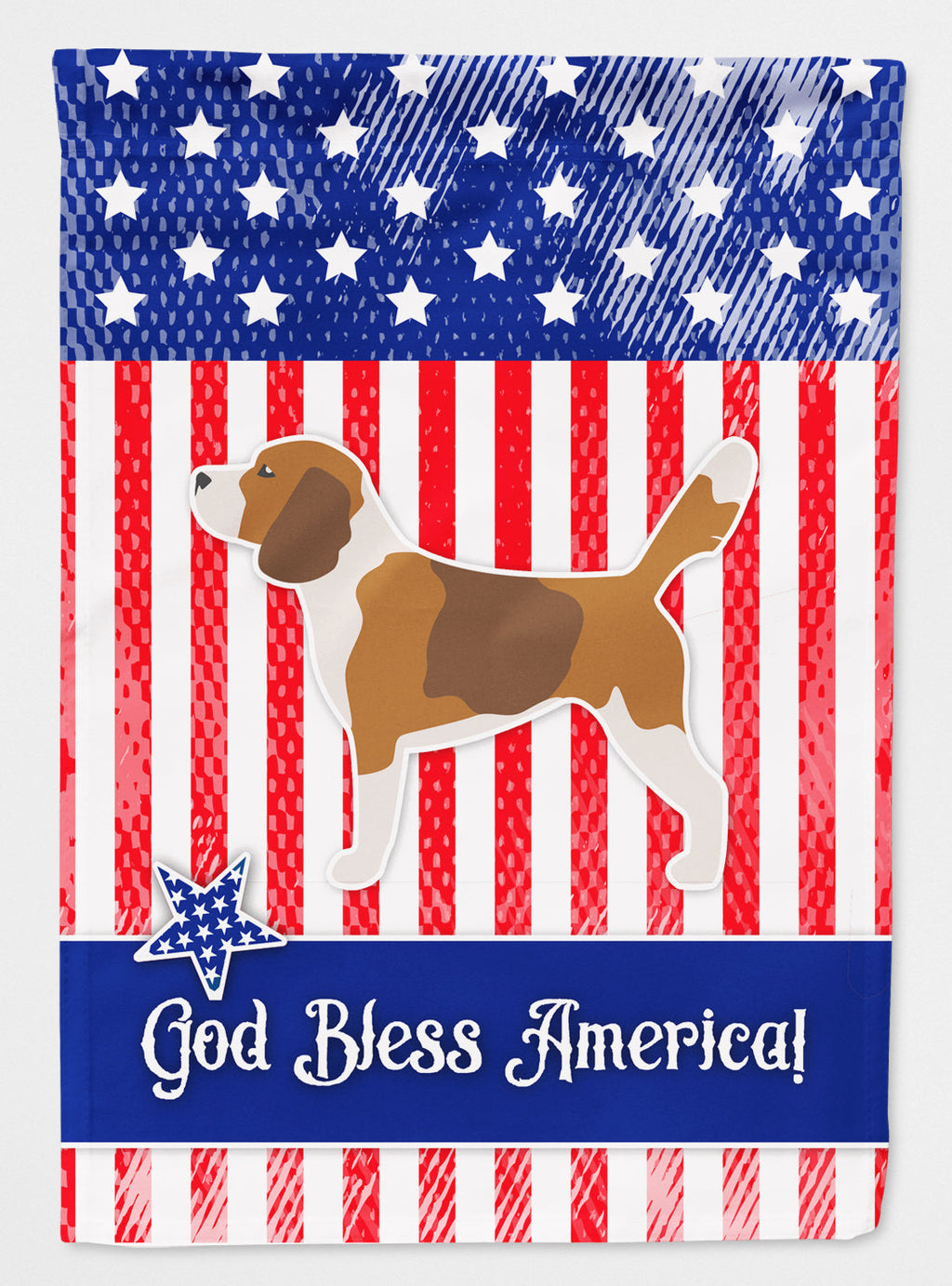 USA Patriotic Beagle House Flag 28x40 Porch Sleeve Pole Decorative Outside Yard Banner Artwork Wall Hanging, Polyester