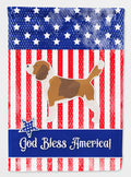 USA Patriotic Beagle House Flag 28x40 Porch Sleeve Pole Decorative Outside Yard Banner Artwork Wall Hanging, Polyester