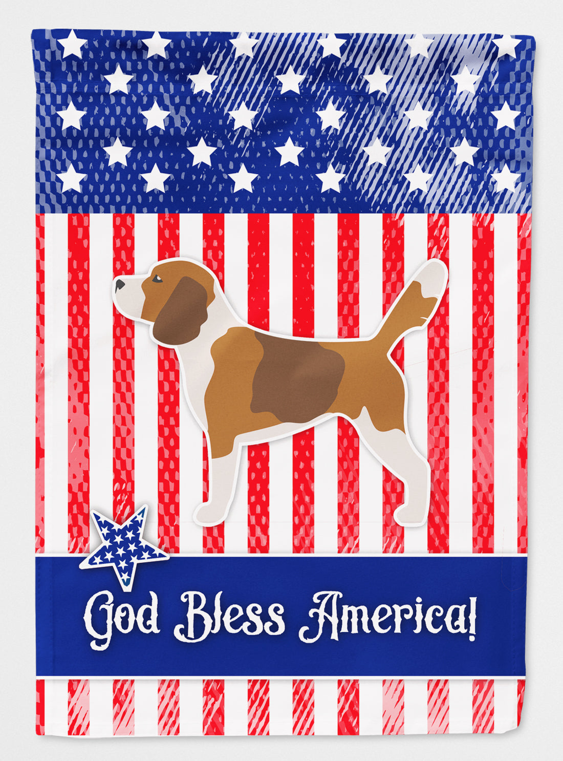 USA Patriotic Beagle House Flag 28x40 Porch Sleeve Pole Decorative Outside Yard Banner Artwork Wall Hanging, Polyester
