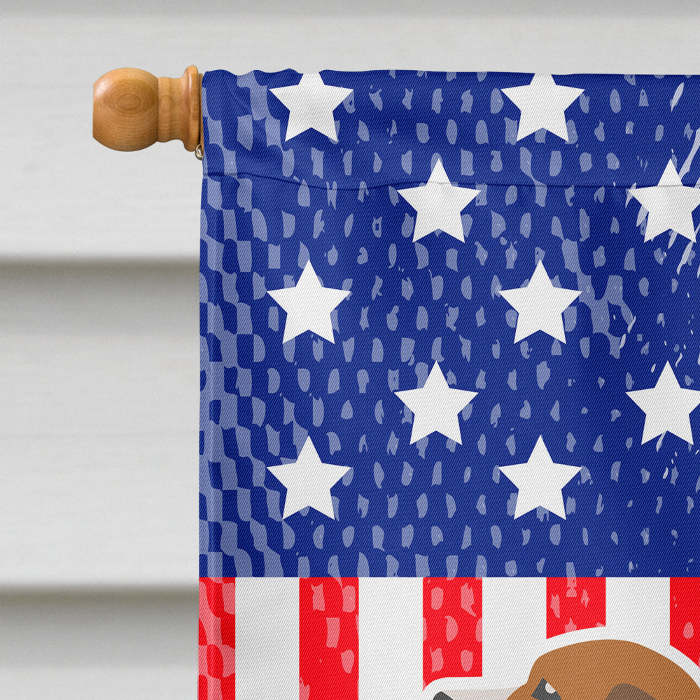 USA Patriotic Beagle House Flag 28x40 Porch Sleeve Pole Decorative Outside Yard Banner Artwork Wall Hanging, Polyester