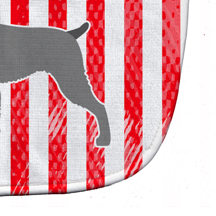 USA Patriotic German Wirehaired Pointer Baby Bib Easy-Clean Baby Bib Baby Feeding Accessory Baby Mealtime Essential, 10 x 13, Multicolor