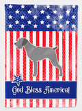 USA Patriotic German Wirehaired Pointer House Flag 28x40 Porch Sleeve Pole Decorative Outside Yard Banner Artwork Wall Hanging, Polyester