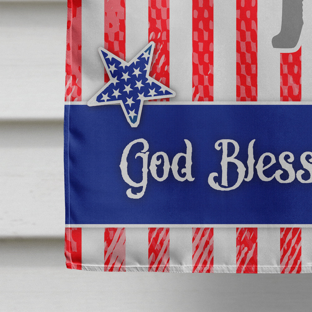 USA Patriotic German Wirehaired Pointer House Flag 28x40 Porch Sleeve Pole Decorative Outside Yard Banner Artwork Wall Hanging, Polyester