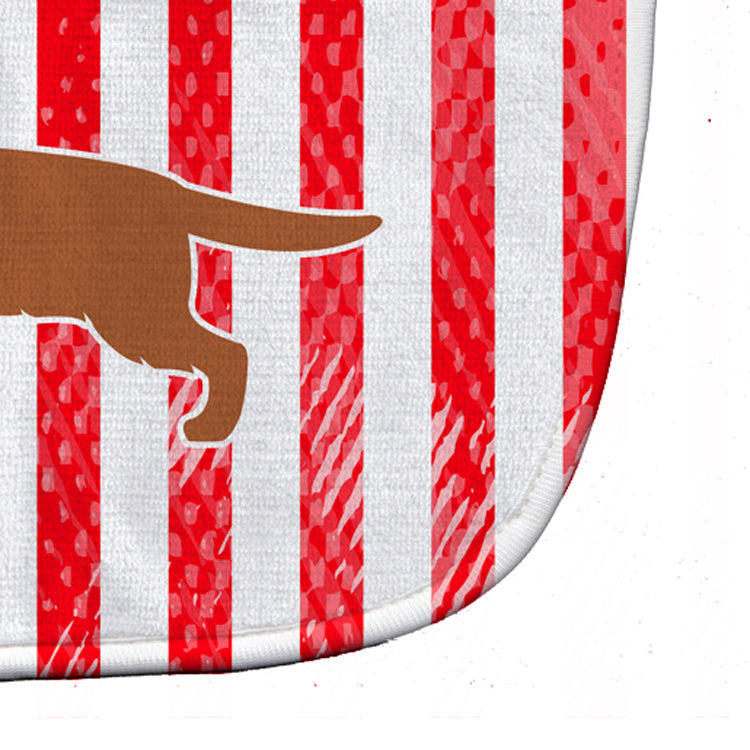 USA Patriotic English Cocker Spaniel Baby Bib Easy-Clean Baby Bib Baby Feeding Accessory Baby Mealtime Essential, 10 x 13, Multicolor