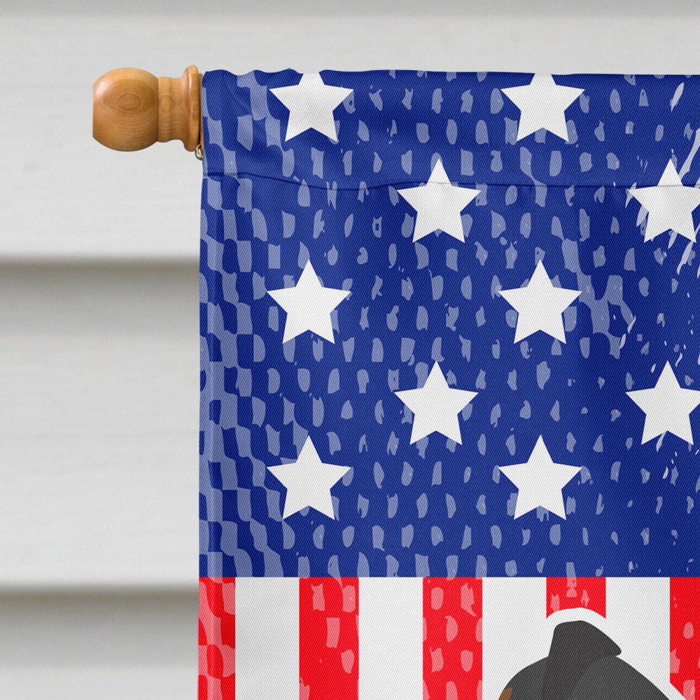 USA Patriotic German Pinscher House Flag 28x40 Porch Sleeve Pole Decorative Outside Yard Banner Artwork Wall Hanging, Polyester