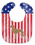 USA Patriotic Italian Greyhound Baby Bib Easy-Clean Baby Bib Baby Feeding Accessory Baby Mealtime Essential, 10 x 13, Multicolor