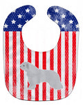 USA Patriotic Spanish Water Dog Baby Bib Easy-Clean Baby Bib Baby Feeding Accessory Baby Mealtime Essential, 10 x 13, Multicolor