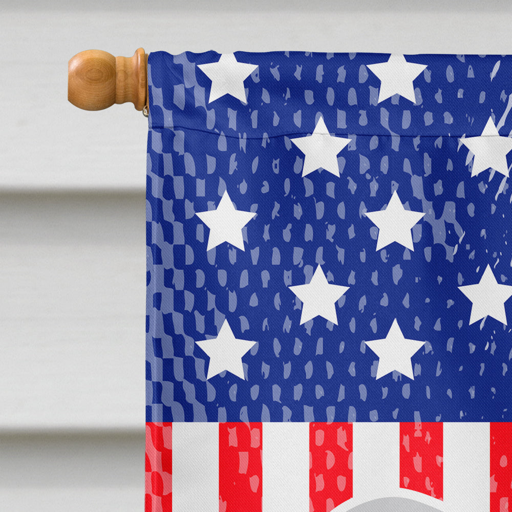USA Patriotic Spanish Water Dog House Flag 28x40 Porch Sleeve Pole Decorative Outside Yard Banner Artwork Wall Hanging, Polyester