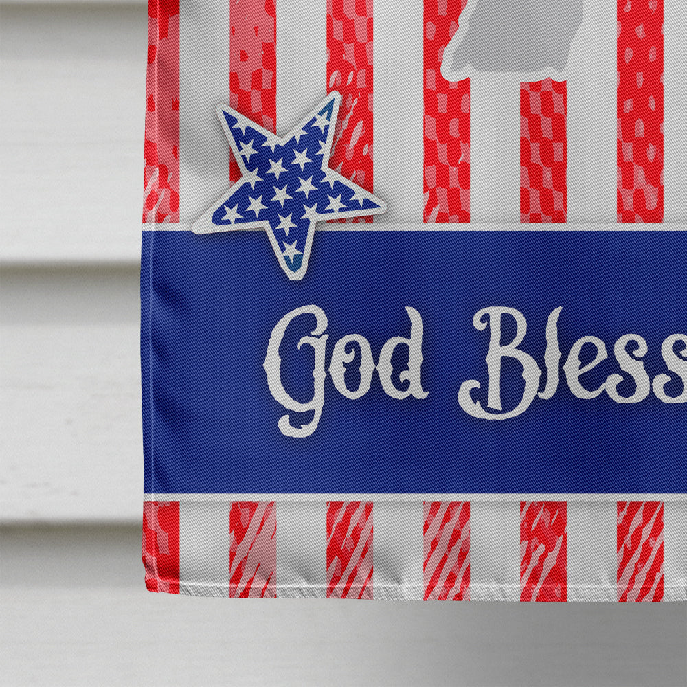 USA Patriotic Spanish Water Dog House Flag 28x40 Porch Sleeve Pole Decorative Outside Yard Banner Artwork Wall Hanging, Polyester