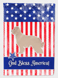USA Patriotic Pyrenean Shepherd House Flag 28x40 Porch Sleeve Pole Decorative Outside Yard Banner Artwork Wall Hanging, Polyester