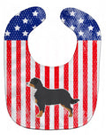 USA Patriotic Bernese Mountain Dog Baby Bib Easy-Clean Baby Bib Baby Feeding Accessory Baby Mealtime Essential, 10 x 13, Multicolor