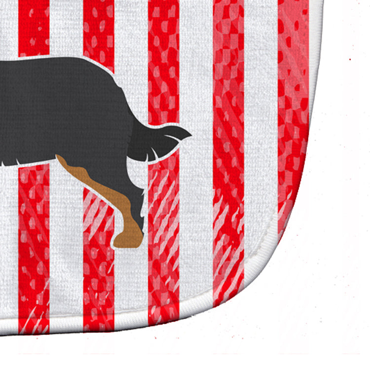 USA Patriotic Bernese Mountain Dog Baby Bib Easy-Clean Baby Bib Baby Feeding Accessory Baby Mealtime Essential, 10 x 13, Multicolor