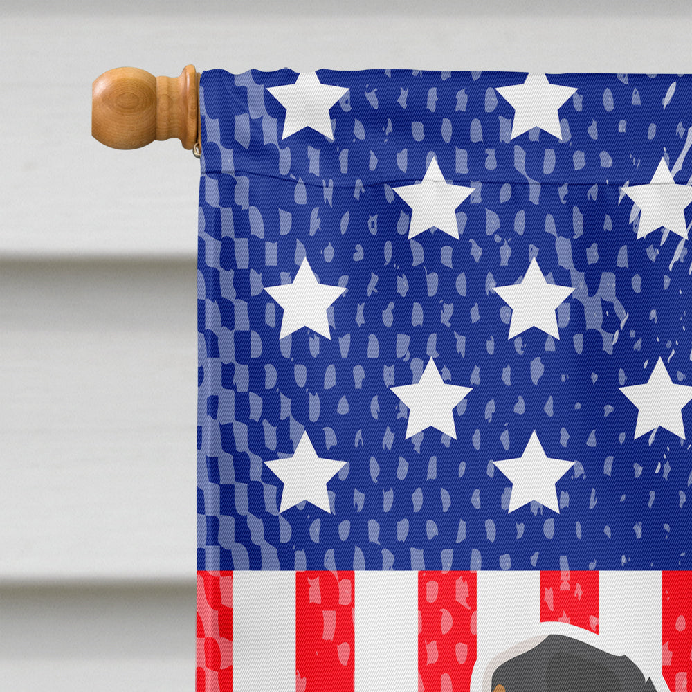 USA Patriotic Bernese Mountain Dog House Flag 28x40 Porch Sleeve Pole Decorative Outside Yard Banner Artwork Wall Hanging, Polyester