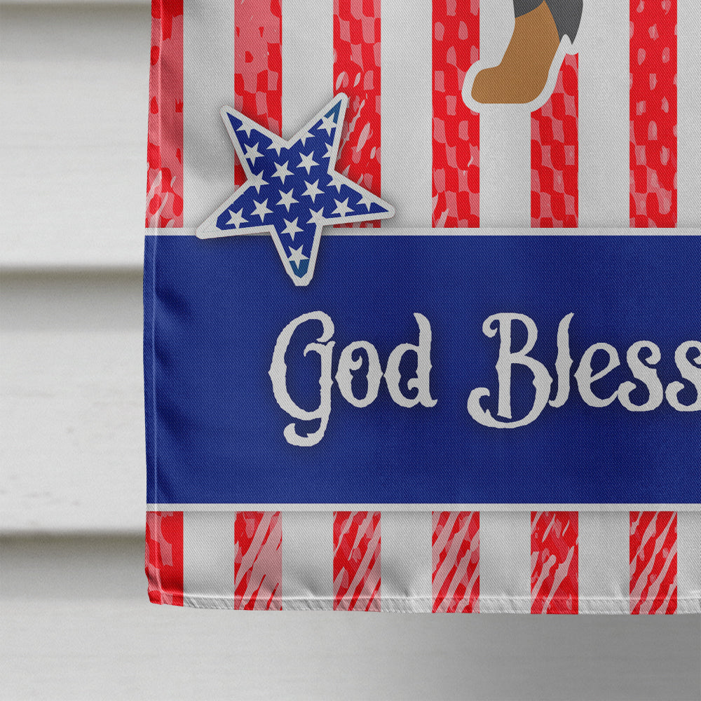 USA Patriotic Bernese Mountain Dog House Flag 28x40 Porch Sleeve Pole Decorative Outside Yard Banner Artwork Wall Hanging, Polyester